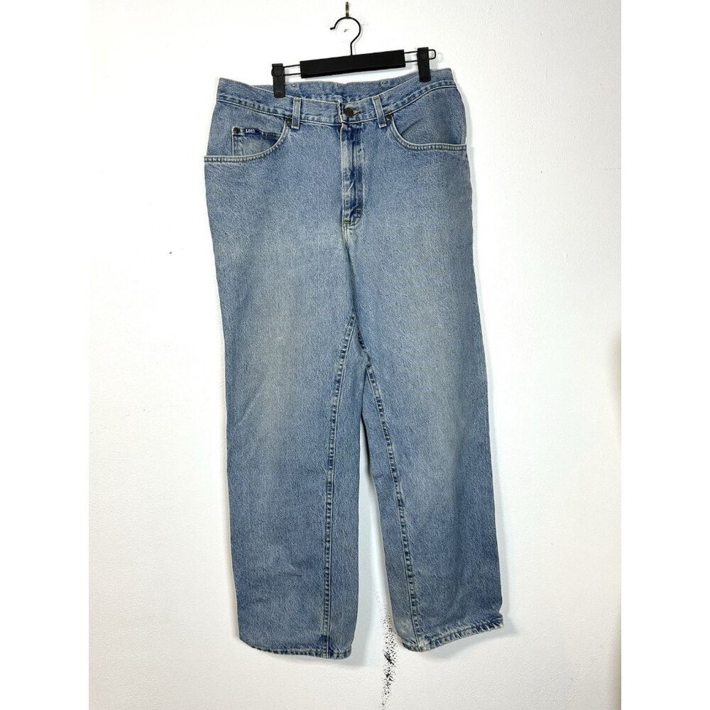 Vintage Lee Relaxed Fit Straight Leg jeans mens size‎ 36 x 30 Light Wash